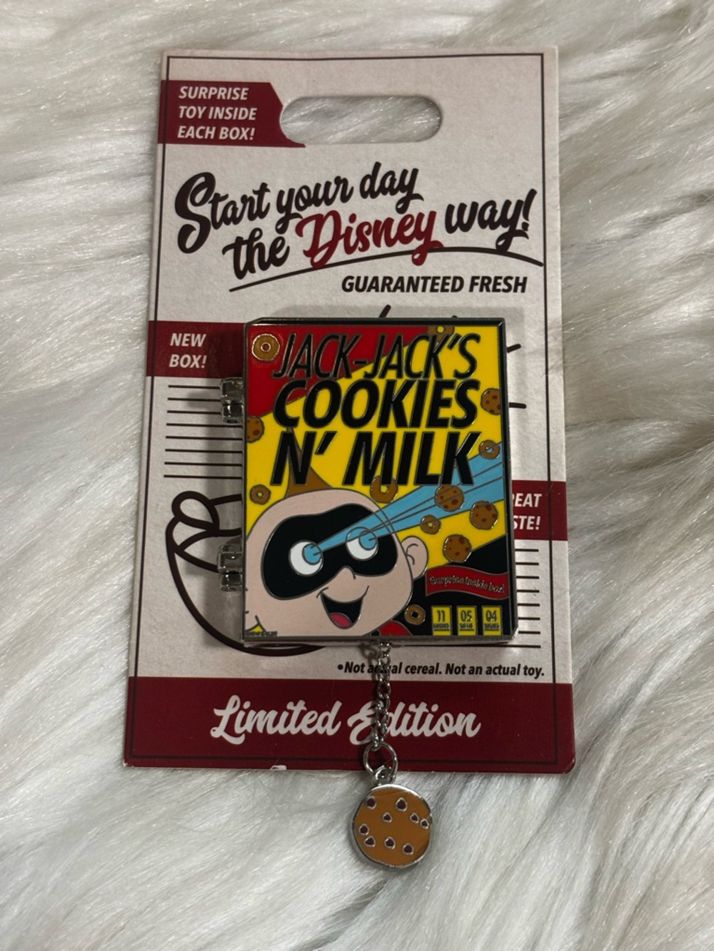 Disney Pin - Start Your Day The Disney Way! - Jack-Jack's Cookies N' Milk Pin
